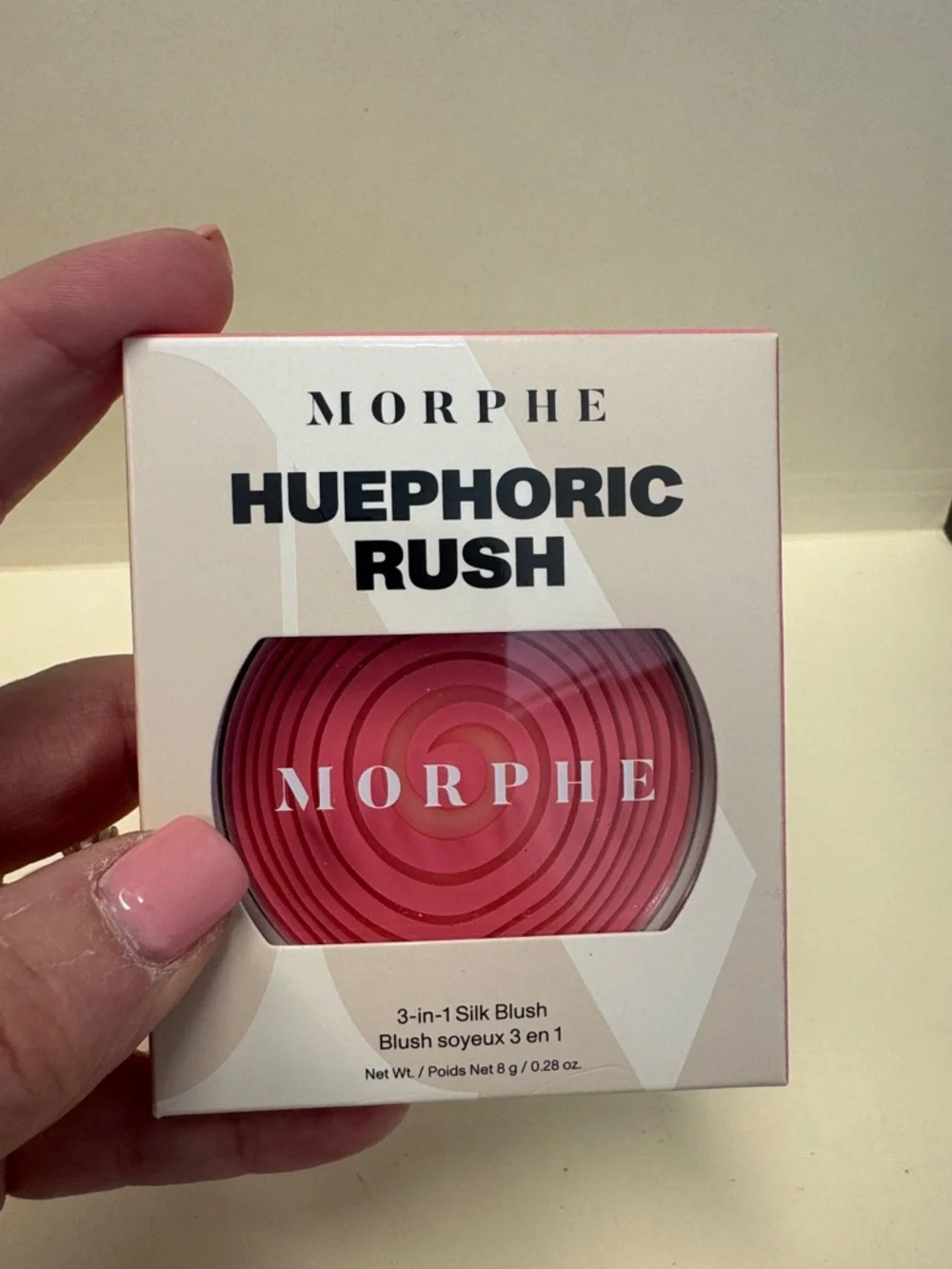 MORPHE Huephotic Rush 3-in-1 Silk Blush in Pleasured (Warm Pink) 0.28oz NIB $16